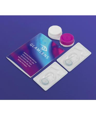 Buy Bianco Blue Colored Contact Lenses - Monthly Soft Hydrogel 0.0 Dioptria | 2 Pieces + Lens Case - Natural Colors - Buy Online on GoSupps.com