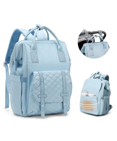 Box seed baby diaper bag diaper backpack with stroller belts for mom and dad waterproof baby bag backpack large ladies capacity casual daypacks for trip blue A4 blue