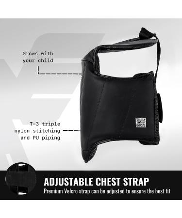 Kids Boxing Chest Guard for Age 4-8 | Kickboxing, Muay Thai, Krav Maga | MMA Sparring Shield | Black - Buy Online on GoSupps.com