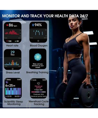 Yukigefe Smartwatch with Telephone Function | 1.8 Touchscreen | Unisex Alexa IP68 Waterproof Fitness Tracker & Health Monitor | 100+ Sports Modes | Black - Buy Online on GoSupps.com