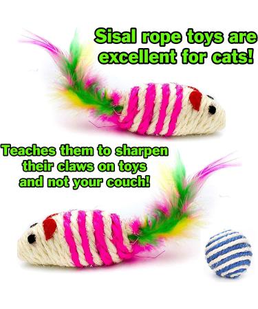 Shengruili Sisal Ball Cat Toys - 9 Interactive Mice & Balls for Cats | Durable & Engaging Play - Buy Online on GoSupps.com