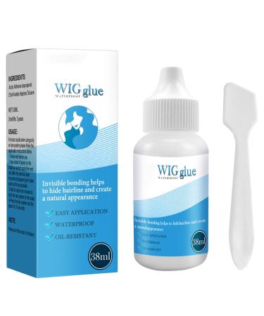 Lace Wig Glue Waterproof Lace Glue For Lace Front Wig Glue Ultra Hold Hair Bonding Glue For Invisible Front Hair Replacement For Lace Hairpiece Wigs Professional Hair Extension Glue (blue)