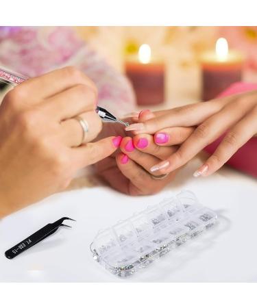 Flat Back AB Crystal Rhinestones Set with Tools - 1440 Pieces for Nail Art, Clothing, Face & Crafts - Buy Online on GoSupps.com