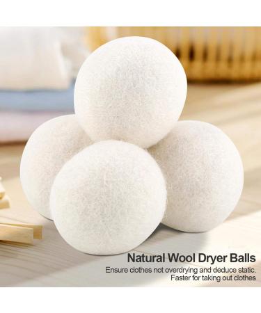 EVTSCAN 6pcs Dryer Balls Reusable Fabric Softener 6cm Natural Wool Balls Water Absorption Eliminates Static Laundry Replacement - Buy Online on GoSupps.com