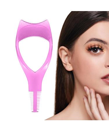 Mascara Guard For Eyelashes Eyelash Guard Reusable Mascara Guard Tool Eyelash Comb Handheld Mascara Guard Eyelashes Tool for Beginners Upper And Lower Eyelashes Hot Pink
