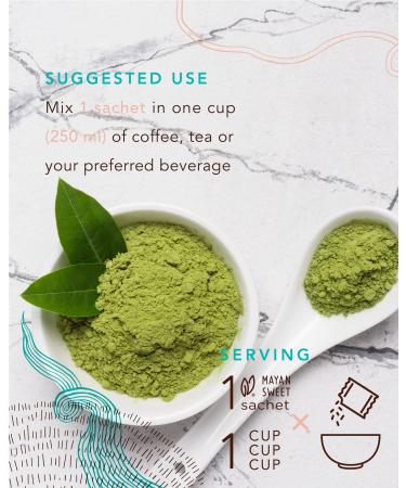 Organic Stevia Leaf Powder Sachet - 50 Packets | Mayan Sweetener - Buy Online on GoSupps.com