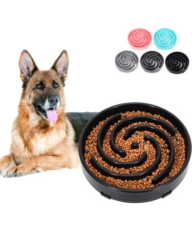 LEACOOLKEY Large Slow Feeder Dog Bowl for Medium/Big Dogs - Anti-Gulping Interactive Maze Bowl for Healthy Eating and Bloat Prevention (Black) - Buy Online on GoSupps.com