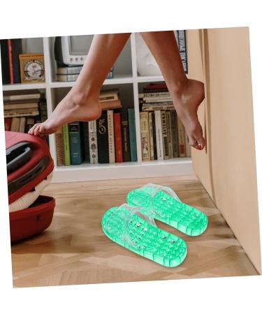 MAGICLULU 2 Pairs Slippers Quick Drying Shower Slippers Green Home Indoor Slippers Non Dorm Shoes Gym Foot Spa Soak Tub Shower Footware Massaging Travel Pvc Household Plastic Barrel 25x9.5cm 8x3pcs Greenx3pcs - Buy Online on GoSupps.com