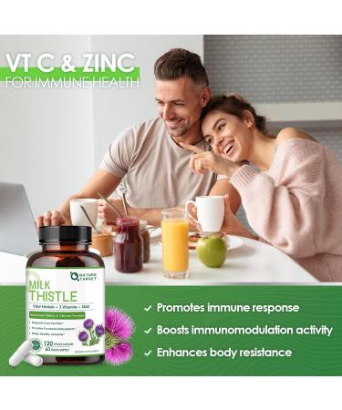 NATURE TARGET Milk Thistle Supplement for Liver Cleanse Detox & Repair Support Supplement with 350mg of 30:1 Milk Thistle Extract Equivalent to 10500mg 120 Veggie Capsules(60 Days Supply) 120 Count (Pack of 1) - Buy Online on GoSupps.com