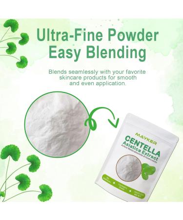 MAYKER Pure Centella Asiatica Extract Powder 0.7oz with Active Madecassoside and Asiaticoside B Ideal for Enhancing DIY Skincare Formulations Versatile Ingredient for DIY Centella Asiatica Serums - Buy Online on GoSupps.com