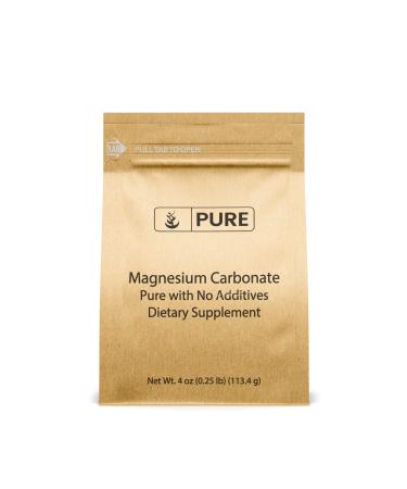 Pure Original Ingredients Magnesium Carbonate (4oz) Magnesium Supplement Non-GMO Multi-Purpose 4 Ounce (Pack of 1)