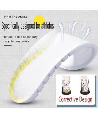 Ultra-Soft Shock Absorbing Sports Insole for O Leg Correction - 2 Pairs, White Tennis Insole for Men and Women, Size 8-8 1/2 | 10-11 - Buy Online on GoSupps.com