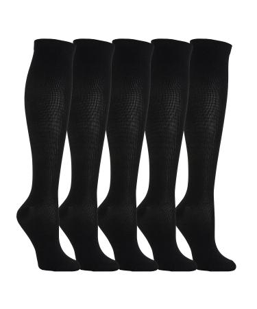 Weekend Peninsula 5 pair of compression stockings Knee socks Socks for women and men sports running flight travel travel pregnancy medical compression socks L-XL black