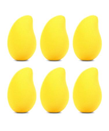 KZZM 6pack Makeup Sponges Blender Beauty Tool for Liquid Powder Cream Beautiful Mango Shaped Makeup Sponge