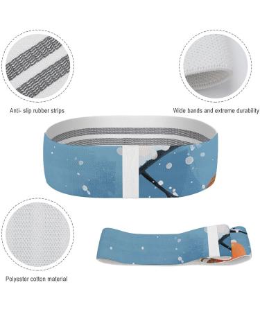 Shop Resistance Bands - Stylish Two Orange Birds Printed Elastic Leg Bands for Effective Workouts | Premium Fabric Fitness Bands - Buy Online on GoSupps.com