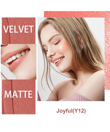 Oulac Nude Peach Creamy Matte Lipstick - Soft Satin Finish, Moisturizing Formula, Rich Color, Vegan & Cruelty-Free | Joyful (Y12) - Buy Online on GoSupps.com
