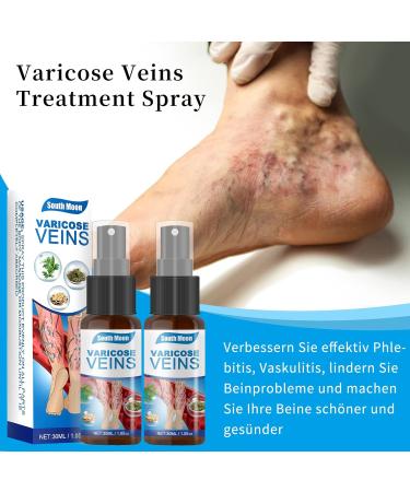 Legs Vein Healing Spray 2pcs - Varicose Veins Treatment for Pain Relief - Buy Online on GoSupps.com
