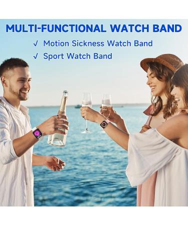 Motion Sickness Bands for Apple Watch - Soft Silicone Wristbands for Sea Sickness | 38mm 40mm 41mm 42mm 44mm 45mm 49mm - Pink/Starlight Colors - Buy Online on GoSupps.com