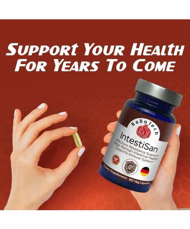 RaDoTech - IntestiSan Olive Leaf Extract with PAU D Arco Immune Support Supplement for Intestinal Health and Resilience Natural Immune Support Formula for Total Wellness GMP (60 Count (Pack of 3)) - Buy Online on GoSupps.com