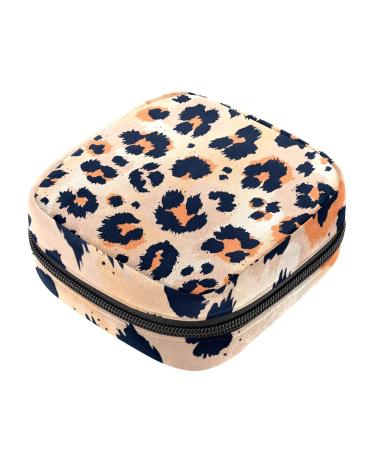 Leopard Print Pattern Menstrual Cup Pouch Menstrual Pad Bag Feminine Menstruation Bags Portable Sanitary Napkin Pads Storage Bags Color 8