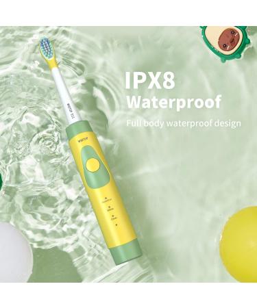 Whitop ED03 Electric Children's Toothbrush - IPX8 Waterproof Sonic Toothbrush for Kids | Rechargeable 3 Modes Yellow - Buy Online on GoSupps.com