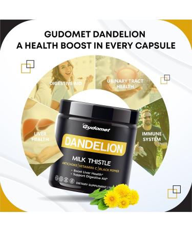 Dandelion with Milk Thistle Artichoke Vitamin C & Black Pepper Supports Liver Health & Digestive Aid -150 Capsules 150 count (pack of 1)_ - Buy Online on GoSupps.com