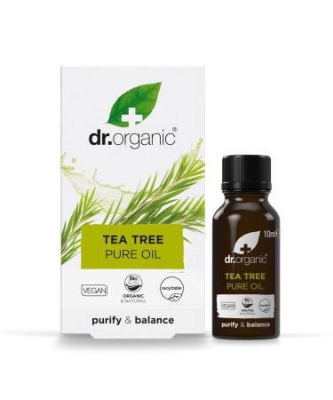 Dr Organic Organic Tea Tree Pure Oil Natural Vegan Cruelty Free Paraben & SLS Free 10ml