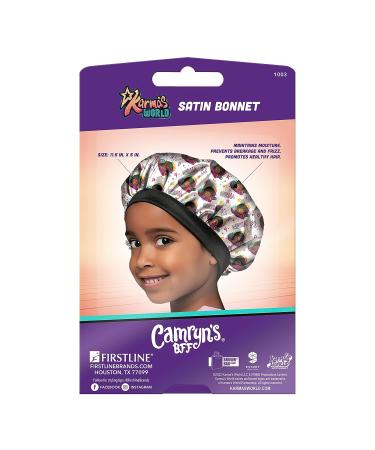 Karma's World White Hearts Satin Bonnet - Premium Quality Sleep Cap for Hair Protection - Buy Online on GoSupps.com