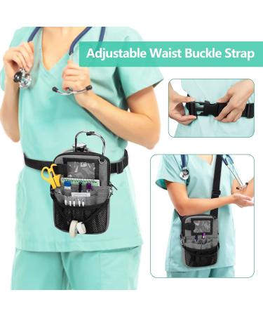 Trunab Nurse Fanny Pack with Tape Holder and Multiple Compartments Vet Nurse Pouch with Adjustable Waist Strap Utility Nurse Waist Bag for Stethoscopes Scissors and Other Medical Supplies Grey - Buy Online on GoSupps.com