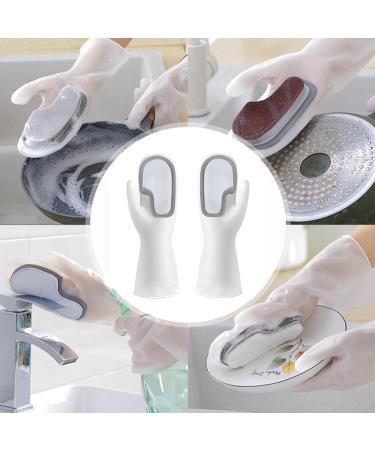 Housework: Dishwashing Gloves Plastic Latex Kitchen Cleaning Household Washing Washing Dishes (Pink) One-size-fits-all - Buy Online on GoSupps.com