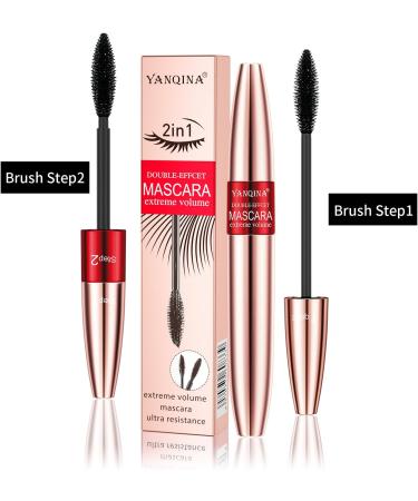 Long Lasting Waterproof Lengthening Thickening Eyelash Mascara Makeup Cosmetic Voluminous Lashes No-Smudging No-Flaking Silk Fiber Mascara Water Resistant Volume Impactful Mascara Non-Smudged - Buy Online on GoSupps.com