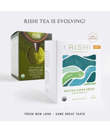 Rishi Tea Organic Green Tea Matcha - Super Green, 15 Tea Bags (1.43 oz) - Buy Online on GoSupps.com