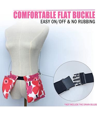 BNRendles Mastectomy Drainage Pouch Holder Vivid Flower Pattern  Drain Pockets Stretchy Belts for Post Jp Drains Management  Breast Reconstruction/Abdominal/explant/Tummy Tuck Poppy - Buy Online on GoSupps.com