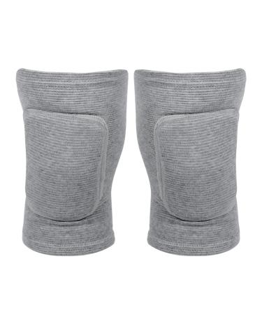 VOCOSTE 1 Pair Knee Brace Protection Sponge Knee Pads, Soft Breathable Knee Support Knee Brace for Sport Gym Skating Gray,Size L L Gray