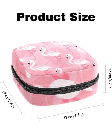 GIAPB Cartoon Flamingo Period Bag - Sanitary Napkin Storage & Makeup Travel Pouch - Buy Online on GoSupps.com
