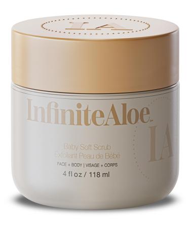 InfiniteAloe Baby Soft Face Scrub & Exfoliating Body Scrub. All In One - Organic Aloe Vera Hydrating & Cleansing Exfoliator Scrubs for Body and Face - Hydration and Exfoliant of Dry Skin - 1 Jar (4 Oz.)