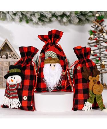 Wosieue 3 PCS Christmas Candy Bags Bags Gift Bags for Festivals and Decorations Super Cute - Buy Online on GoSupps.com