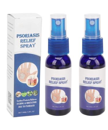 YUYTE Itching Psoriasis Spray 2pcs 30ml Psoriasis Relief Solution Spray Relieve Itching Psoriasis Treatment Spray for Skin Hand Foot
