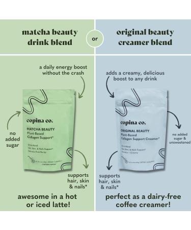 Copina Co. Original Vegan Collagen Booster Creamer Mix: Plant Based Collagen Support Smoothie Drink Vegan Creamy Blend | Original Flavor | 3 Bags - 25 Servings per Bag - Buy Online on GoSupps.com