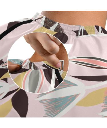 Waterproof Barber Cape - Pink Leaf & Cheetah Print Hair Cutting Bib for Men & Women | Durable Haircut Cape for Stylish Grooming - Buy Online on GoSupps.com