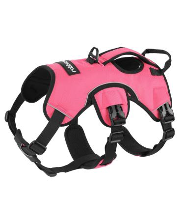 Rabbitgoo Breaking -safe dog harness Medium -sized dogs with handle anti -train safety cudes dog breathable adjustable breast dishes padded dog vest panic crockery pink s (1 pack) pink - Buy Online on GoSupps.com