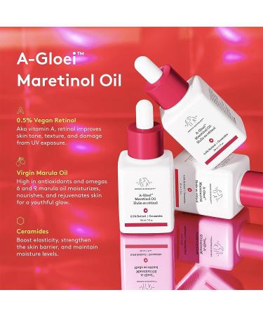 Drunk Elephant A-Gloei Virgin Marula Oil with Retinol - Youthful Skin Anti-Wrinkle Treatment (30 mL/1 Fl Oz) - Buy Online on GoSupps.com