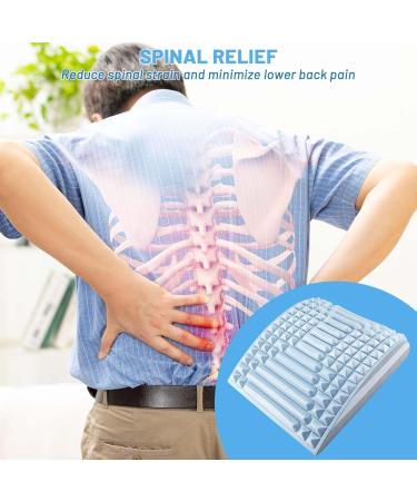 Royouzi 2-in-1 Back Extensor & Neck Extension | Orthopedic Lumbar Pillow for Back & Neck Pain Relief - Blue - Buy Online on GoSupps.com