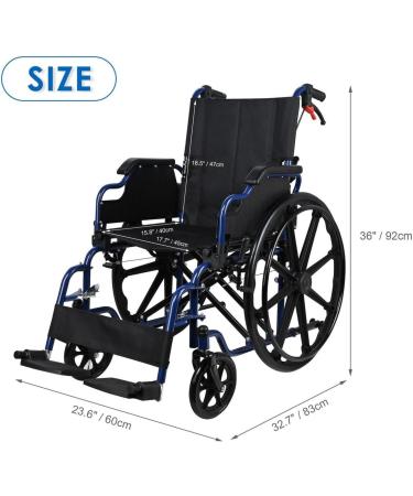 LIVINGbasics Light Weight Wheelchair with Flip Back Desk Arms Swing Away Footrests 18-Inch Seat Width Foldable Weight Capacity: 220lb (100kg) - Buy Online on GoSupps.com