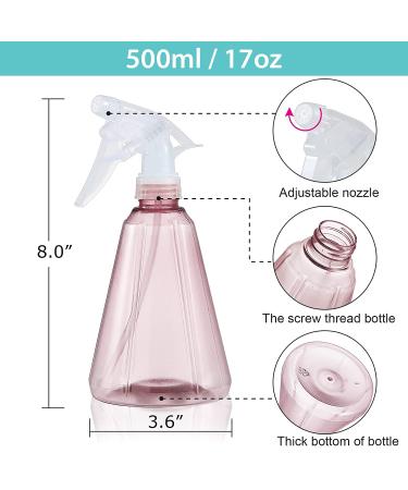 Pack of 5 17 oz Adjustable Spray Bottles - Multi-color | BPA Free, Leak Proof - Ideal for Cleaning, Gardening, Pets, Plants, and Hair Misting - Buy Online on GoSupps.com