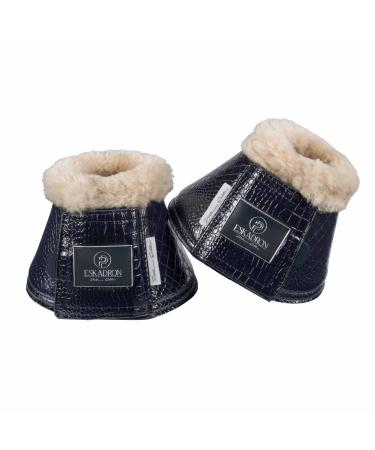 Eskadron Platinum Bell Boots Jump Boots Croco FAUXFUR 1 Pair Navy L