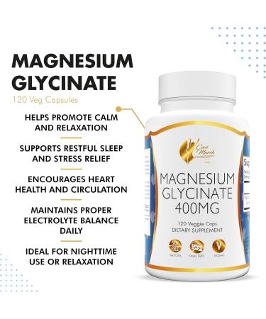 Coc March N.M.D Magnesium Glycinate 400 mg High Absorption Magnesium for Women & Men - Supplement for Sleep, Relaxation & Digestive Health Gluten Free, Vegan, Soy & Dairy Free 120 Capsules - Buy Online on GoSupps.com