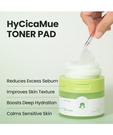 elravie HyCicaMue Toner Pad(80 Pads) | Multi-Layer Hydration & Soothing for Redness | 7 Types of CICA Vegan Mucin Hyaluronic Acid | Removes Dead Skin Cells & Smooth Clear Skin | Korean Skin Care - Buy Online on GoSupps.com