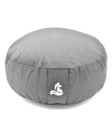 metaFox Meditation Cushion - Comfortable Meditation Pillow for Long Meditation Practice and as Yoga Cushion - Meditation Cushion Floor Pillow Made from Buckwheat Hulls (Wolf Gray)