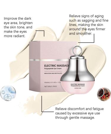  AJOG Electric massaging eye cream for dark circles and bags - Firming anti-wrinkle solution with massager moisturizing and firming eye cream gift set (5PCS) - Buy Online on GoSupps.com